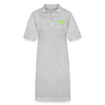 Halt die Fresse - Cooler Spruch - Schweigen - Stanley/Stella Frauen Bio-Polokleid PAIGER - Grau meliert - Vorne