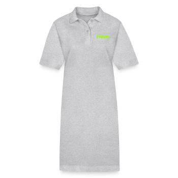 Halt die Fresse - Cooler Spruch - Schweigen - Stanley/Stella Frauen Bio-Polokleid PAIGER - Grau meliert - Vorne