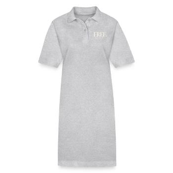 Christliche Freiheit Weil Er Den Preis Zahlte - Stanley/Stella Frauen Bio-Polokleid PAIGER - Grau meliert - Vorne