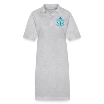Kapitän - Stanley/Stella Frauen Bio-Polokleid PAIGER - Grau meliert - Vorne