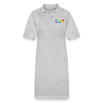 CSD - Pixel Pride Flag - Stanley/Stella Frauen Bio-Polokleid PAIGER - Grau meliert - Vorne