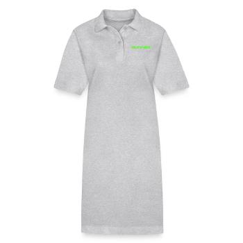 Coureur - coureur en vert - Robe polo bio PAIGER Stanley/Stella Femme - gris chiné - Devant