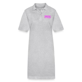 Feminismus oder Schlägerei - Stanley/Stella Frauen Bio-Polokleid PAIGER - Grau meliert - Vorne