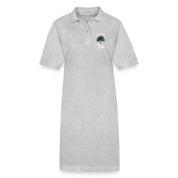 Arbres, proverbes, arbres, forêt, drôle, cadeau d’arbres - Robe polo bio PAIGER Stanley/Stella Femme - gris chiné - Devant