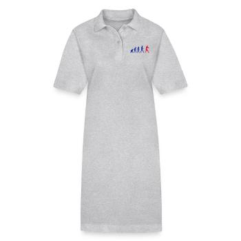 Boxing Evolution logo - Stanley/Stella Frauen Bio-Polokleid PAIGER - Grau meliert - Vorne