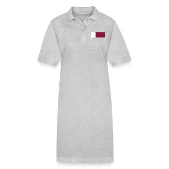 Qatar - Robe polo bio PAIGER Stanley/Stella Femme - gris chiné - Devant