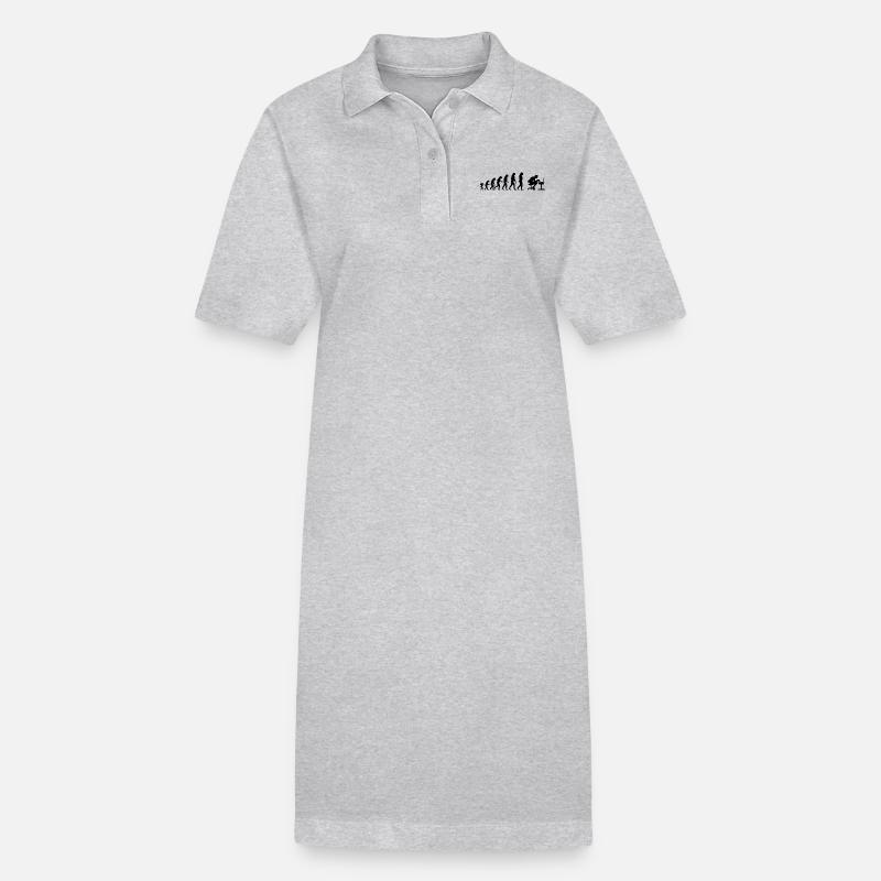 Evolution de l'ordinateur - Robe polo bio PAIGER Stanley/Stella Femme - gris chiné