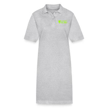 Alien - We Are Not Alone - Aliens - Stanley/Stella PAIGER Organic Women’s Polo Dress - heather grey - Front