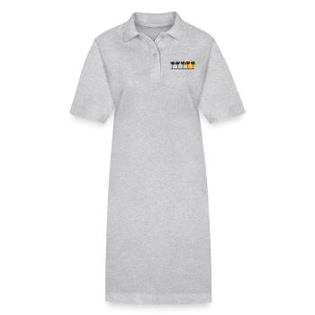 palmiers - Robe polo bio PAIGER Stanley/Stella Femme - gris chiné - Devant
