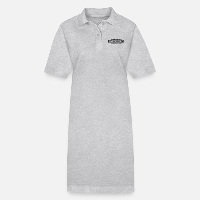 dein pferd oder ich - Stanley/Stella Frauen Bio-Polokleid PAIGER - Grau meliert