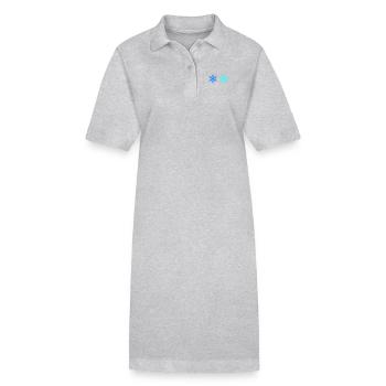 SNOWFLAKES - Stanley/Stella PAIGER Organic Women’s Polo Dress - heather grey - Front