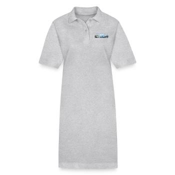 New Zealand Gift Idea Backpacker Work & Travel - Stanley/Stella PAIGER Organic Women’s Polo Dress - heather grey - Front
