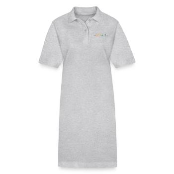 battement de cœur tracteur - Robe polo bio PAIGER Stanley/Stella Femme - gris chiné - Devant