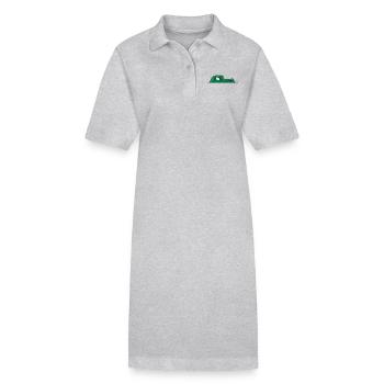 Krokodil witzig lustig - Stanley/Stella Frauen Bio-Polokleid PAIGER - Grau meliert - Vorne