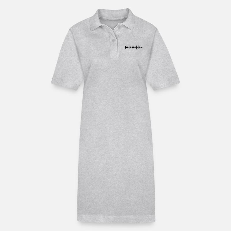 Waveform - Sample - Drumloop - Stanley/Stella PAIGER Organic Women’s Polo Dress - heather grey