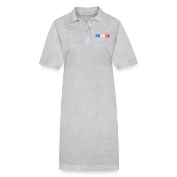 LA FRANCE DRAPEAU FRANÇAIS - Robe polo bio PAIGER Stanley/Stella Femme - gris chiné - Devant