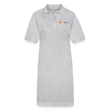 Pride - Robe polo bio PAIGER Stanley/Stella Femme - gris chiné - Devant
