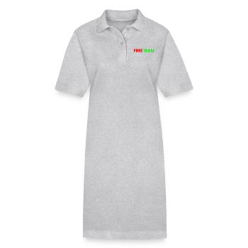 Free iran - Stanley/Stella Frauen Bio-Polokleid PAIGER - Grau meliert - Vorne