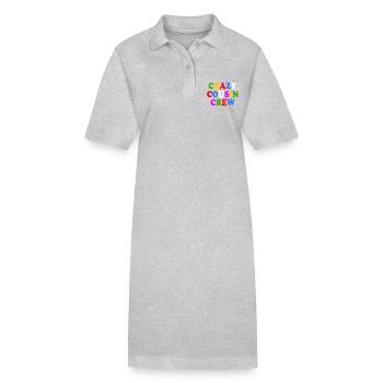 Crazy cousin crew - Robe polo bio PAIGER Stanley/Stella Femme - gris chiné - Devant