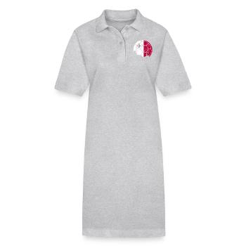 Malta Soccer Ball Fußball - Stanley/Stella Frauen Bio-Polokleid PAIGER - Grau meliert - Vorne
