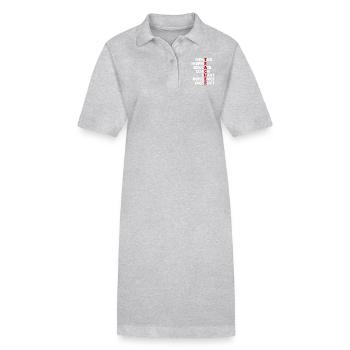 Enseignant - enseignante - école - cadeau de - Robe polo bio PAIGER Stanley/Stella Femme - gris chiné - Devant