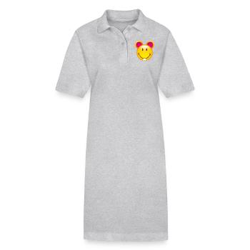 Smiley Mouse - Robe polo bio PAIGER Stanley/Stella Femme - gris chiné - Devant