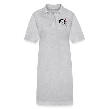 Horror messer - Stanley/Stella Frauen Bio-Polokleid PAIGER - Grau meliert - Vorne