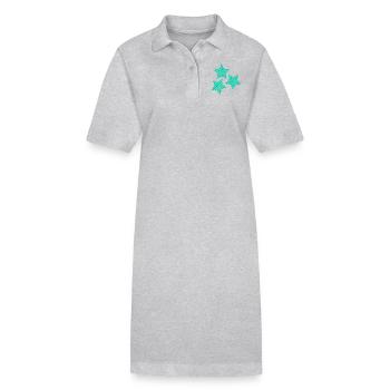 BONNE ANNEE. SAINT SYLVESTRE. NOUVELLE ANNÉE - Robe polo bio PAIGER Stanley/Stella Femme - gris chiné - Devant