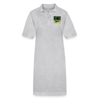 Le pâturage présente des avantages pour les chevaux - Robe polo bio PAIGER Stanley/Stella Femme - gris chiné - Devant