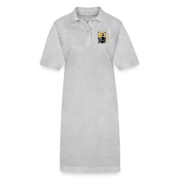 Élégance expressive Explorez le monde des émoticônes - Robe polo bio PAIGER Stanley/Stella Femme - gris chiné - Devant