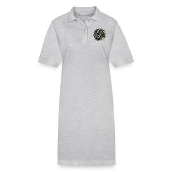 Tourbillon tactique abstrait - Robe polo bio PAIGER Stanley/Stella Femme - gris chiné - Devant