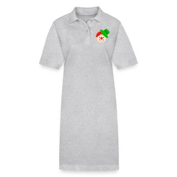 Clown, Visage De Clown - Robe polo bio PAIGER Stanley/Stella Femme - gris chiné - Devant