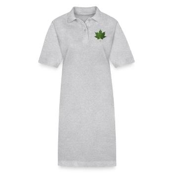 AHORNBLATT - MARIENKÄFER - Stanley/Stella Frauen Bio-Polokleid PAIGER - Grau meliert - Vorne