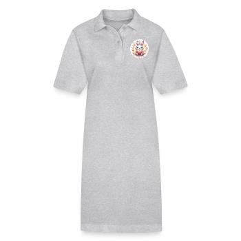 Hase mit Herz - Stanley/Stella Frauen Bio-Polokleid PAIGER - Grau meliert - Vorne
