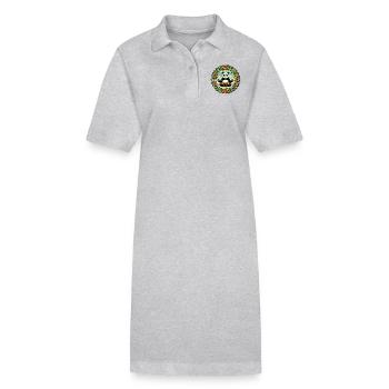 Zen Panda Bär - Stanley/Stella Frauen Bio-Polokleid PAIGER - Grau meliert - Vorne