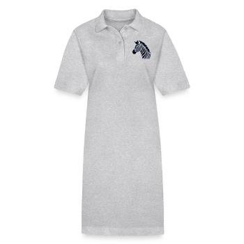 zebra - Stanley/Stella Frauen Bio-Polokleid PAIGER - Grau meliert - Vorne
