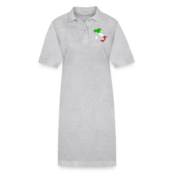 Italy Country - Stanley/Stella PAIGER Organic Women’s Polo Dress - heather grey - Front