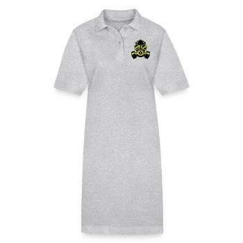 Masque à gaz - Robe polo bio PAIGER Stanley/Stella Femme - gris chiné - Devant