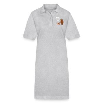 Zieh nicht so Schnecke und ein Faultier - Stanley/Stella Frauen Bio-Polokleid PAIGER - Grau meliert - Vorne