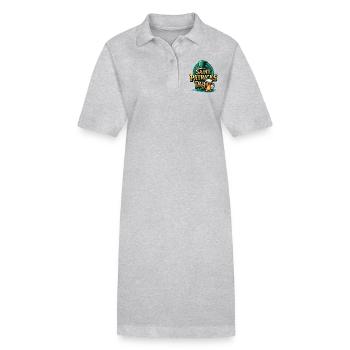 Saint Patrick`s Day Beer - Stanley/Stella Frauen Bio-Polokleid PAIGER - Grau meliert - Vorne