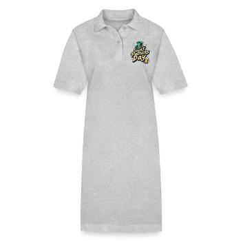 Saint Patrick`s Day Beer - Stanley/Stella Frauen Bio-Polokleid PAIGER - Grau meliert - Vorne