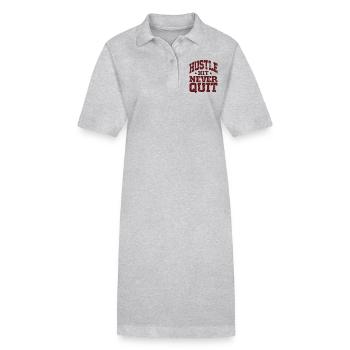 Hustle Hit Never Quit Athlete Fitness - Robe polo bio PAIGER Stanley/Stella Femme - gris chiné - Devant