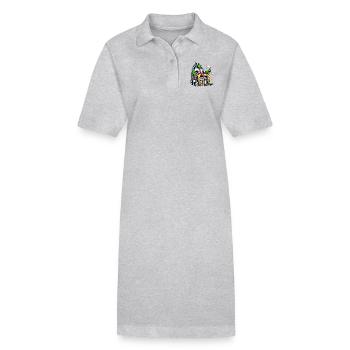 Wochenende Thron Lustiges Bier König Design - Stanley/Stella Frauen Bio-Polokleid PAIGER - Grau meliert - Vorne