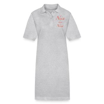 nein heisst nein - Stanley/Stella Frauen Bio-Polokleid PAIGER - Grau meliert - Vorne
