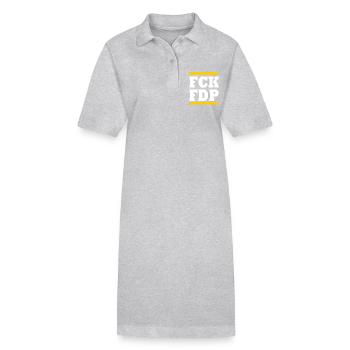 Fck fdp - Robe polo bio PAIGER Stanley/Stella Femme - gris chiné - Devant