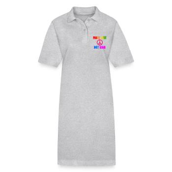 Make love not war - Robe polo bio PAIGER Stanley/Stella Femme - gris chiné - Devant