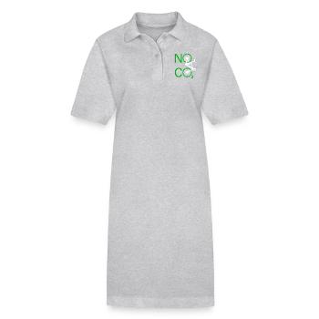No CO2 Bike Climate Change MTB Mountain Bike E-Bike - Stanley/Stella PAIGER Organic Women’s Polo Dress - heather grey - Front