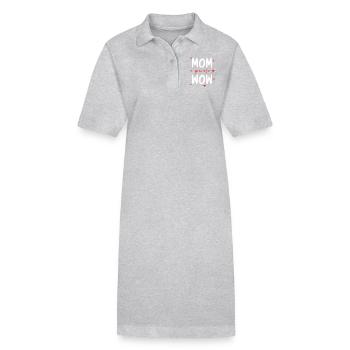 Maman tu es Wow Maman Tu es Wow Maman Fête des Mères - Robe polo bio PAIGER Stanley/Stella Femme - gris chiné - Devant