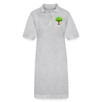 Baum - Stanley/Stella Frauen Bio-Polokleid PAIGER - Grau meliert - Vorne