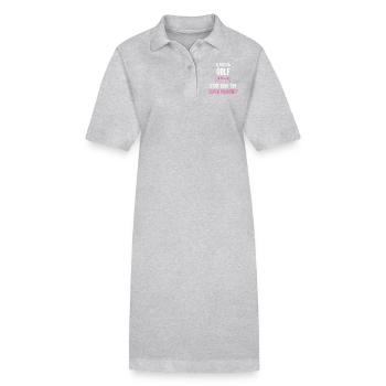 Golf super pouvoir femme - Robe polo bio PAIGER Stanley/Stella Femme - gris chiné - Devant